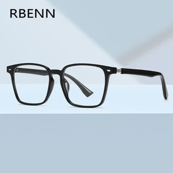 RBENN yeni Vintage kare Anti mavi ışınları gözlük erkek kadın mavi ışık engelleme bilgisayar oyun gözlük TR90 optik çerçeve UV400