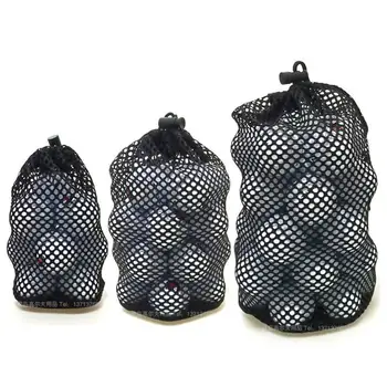 Spor Örgü Net Çanta Siyah Naylon Golf Çantaları Golf Tenis 16/32/56 Top Taşıma büzgülü torba saklama çantası