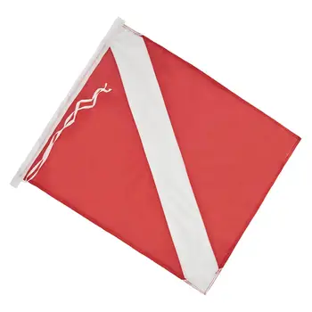 Dalış Bayrağı 12x6 inç aşağı Bayrak Malzemeleri Uyarı Bayrağı Aksesuarları Tekne Bayrağı İşaretleyici Spearfishing Şnorkel Serbest Dalış