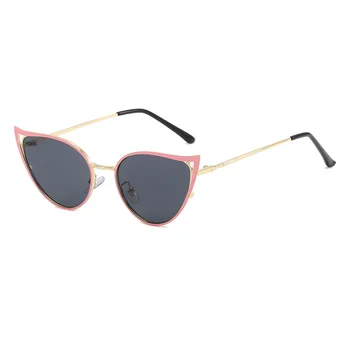 Moda Kedi Gözü Güneş Gözlüğü Kadın Şeker Renk Kadın Shades Lüks Gözlük Marka Metal Çerçeve güneş gözlüğü UV400 Bayan Oculus