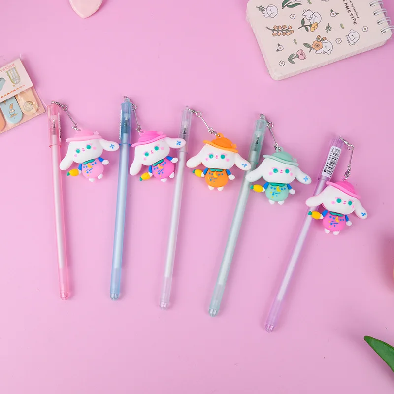 20 adet Sanrio Anime Cinnamoroll Sarkık Jel Kalemler Kawaii Makaralı tükenmez Kalem Nötr Kalem Kalem Okul Malzemeleri Kırtasiye Ödül Hediyeler