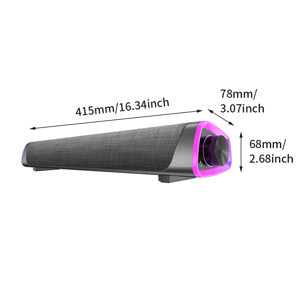 Dizüstü Dizüstü 3D Surround Ses Subwoofer Bilgisayar Hoparlör Çubuğu uyumlu 5.0 Kablolu Hoparlör Eğlence
