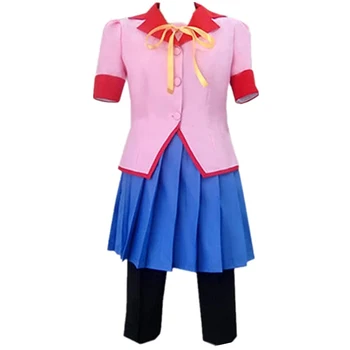 Anime Bakemonogatari Kanbaru Suruga Cosplay Kostüm okul üniforması
