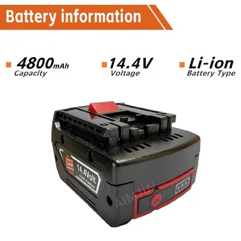 14.4 V 4.8 Ah şarj edilebilir lityum iyon batarya Bosch İçin Yedek Yedek GBH GDR GSR 1080 DDS180 BAT614G BAT607 BAT607G