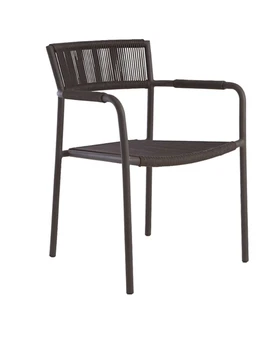 Özelleştirilmiş açık rattan sandalye, masif ahşap masa, avlu açık hava su geçirmez ve güneşe dayanıklı yemek masası ve sandalyeler