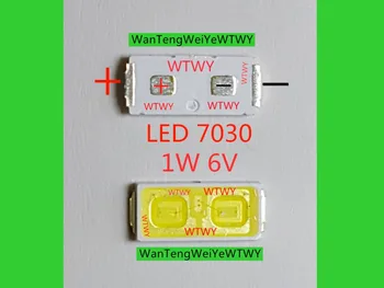 50 ADET Yüksek Güç LED Aydınlatmalı 1W 6V 7030 Soğuk Beyaz SHARP LED LCD TV arkaplan ışığı Uygulama