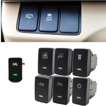 Araba DRL LED kamera güç Radar park sensörü ayna ısıtma sürüş kaydedici anahtarı Honda Fit Civic Odyssey CRV 2007 - 2013
