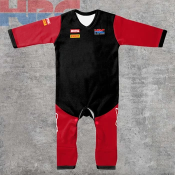 Yenidoğan Sıcak Moda Sokak Sporları Bebe Tulumlar MXGP Alan Kros Yarışı HRC Takımı Yeni Bebek Erkek Ve Kız Emekleme Giysileri