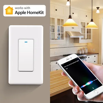 Homekit WiFi Siri ses kontrol anahtarı kablosuz uzaktan ev iyileştirmeler akıllı ev ışık anahtarları İle Çalışmak Apple ev kiti