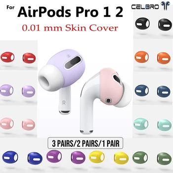 3/2/1 Çift Apple AirPods İçin Pro 2 1 Silikon koruyucu kapaklar Kılıf Kulak Yastıkları AirPod Pro İçin kulak koruyucu İpuçları Aksesuarları