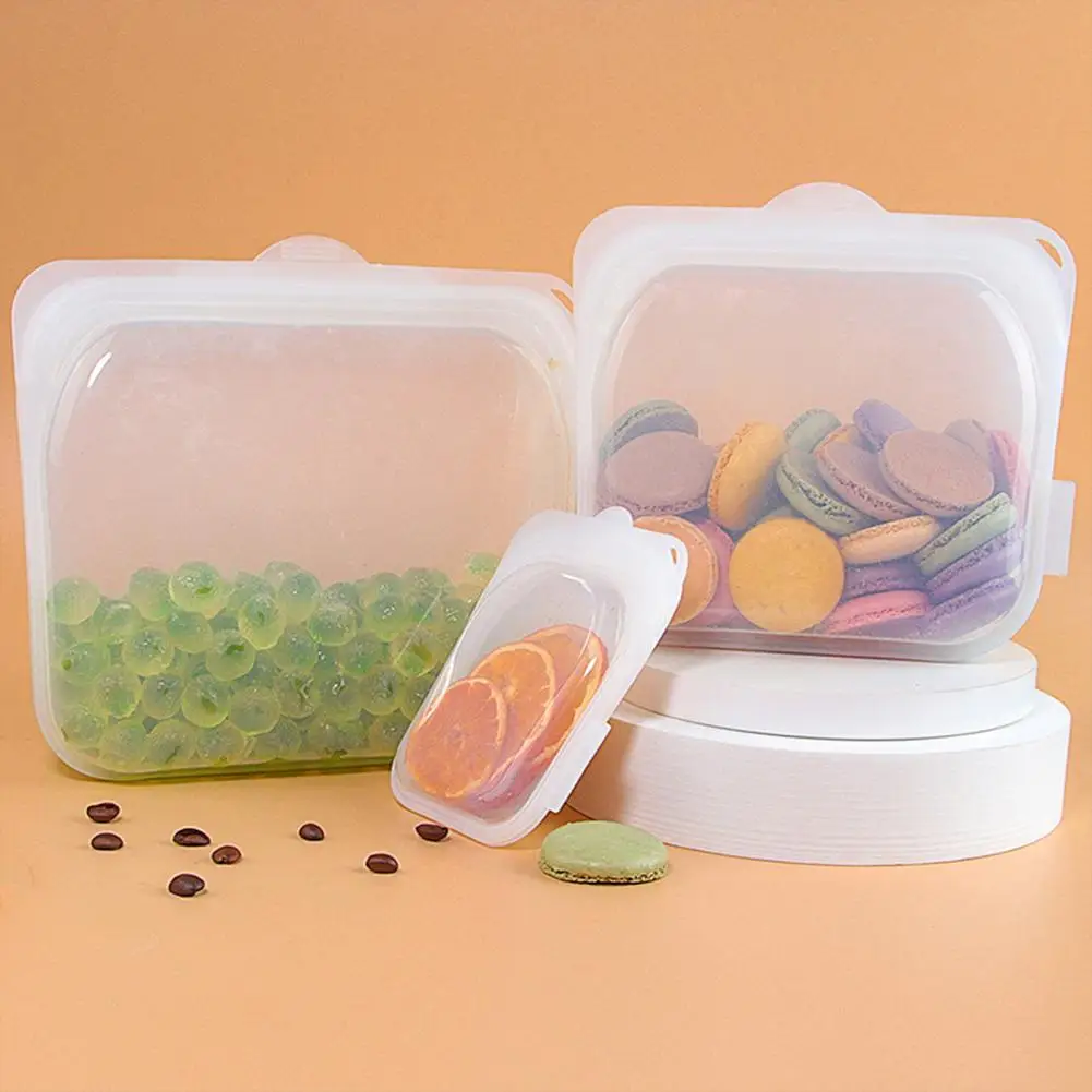 Şeffaf Uzun Ömürlü Buzdolabı Meyve aperatif yiyecek Çantası Bulaşık Makinesinde Yıkanabilir Gıda dondurucu torbası Mikrodalga Mutfak Aletleri