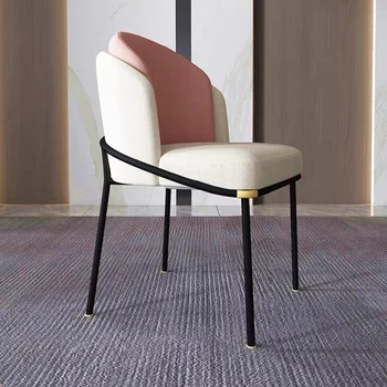 Siyah Bacaklar Tasarımcı yemek sandalyesi Lüks Modern Masa Relax yemek sandalyeleri Yatak Odası Rahat Sillas De Comedor Ev Mobilyaları