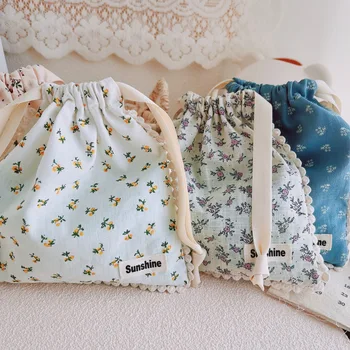 Baskılı Bebek Bezi Çantası pamuklu bebek çantaları Krep Bezi Organizatör Yenidoğan Bebek Paketi saklama çantası Bebek makyaj çantası Bebek Aksesuarları