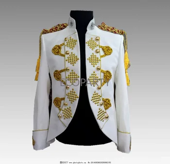 2023 Rönesans erkek Takım Elbise Vintage Ceket 1 Adet Kral Prens Kraliyet Mahkemesi Ceket Sahne Giyim Kostüm Homme Erkek Blazer Ceket