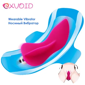 EXVOID Giyilebilir Yapay Penis Vibratör Klitoris Teşvik G-spot Masaj Silikon kurşun vibratör Kadınlar için Seks Oyuncakları Yetişkin Ürünleri