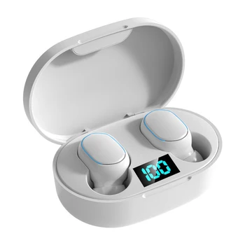 E7S TWS Kablosuz Kulaklık Bluetooth 5.0 Kulaklık Su Geçirmez Kulaklık LED Ekran HD Stereo Bas Mic Xiaomi iPhone için