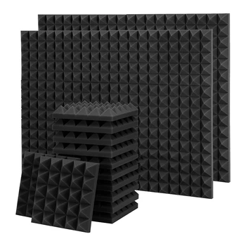 36 Paket 9. 8X9. 8X2 İnç Piramit Akustik Köpük Ses Geçirmez Köpük Duvar, Stüdyo, Ev Ve Ofis