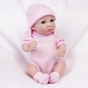 PYD 10 İnç Mini Kız Bebek Gözler Açık Tam Vücut Yumuşak Vinil Silikon Yeniden Doğmuş Bebek Bebekler Gerçekçi Yenidoğan Boyalı Saç doğum günü hediyesi
