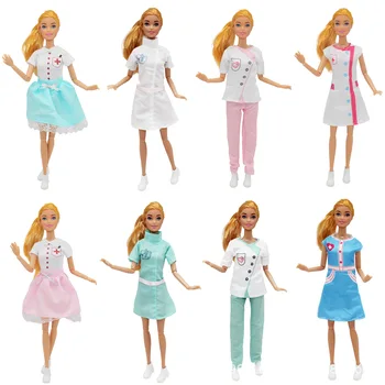 Doktor hemşire kostümü Sahne Cosplay Giysi Barbie 11 İnç Bebek Aksesuarları Barbie Aksesuarları